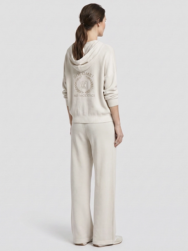 брюки трикотажные Brunello Cucinelli M19255879 цвет жемчужный
