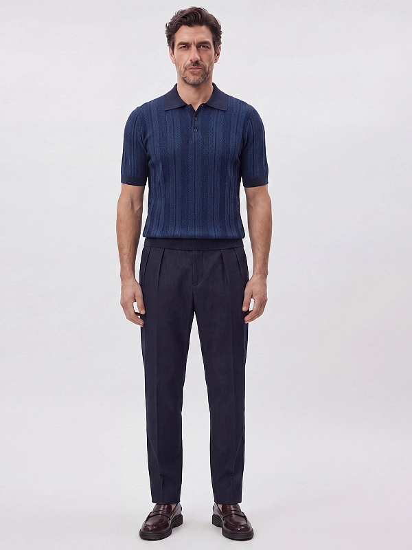 поло Brunello Cucinelli M29806305 цвет синий