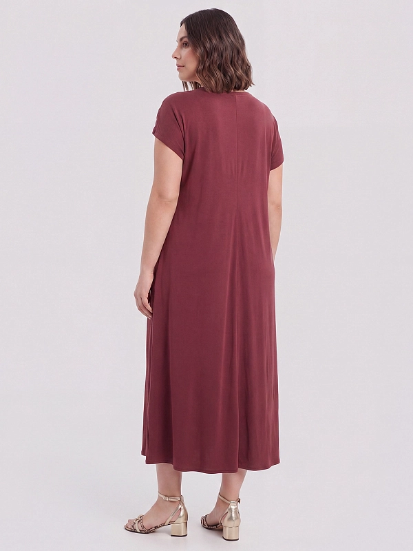 платье Marina Rinaldi MRSMAGENTA цвет бордовый