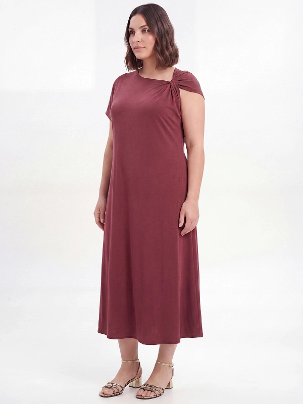 платье Marina Rinaldi MRSMAGENTA цвет бордовый