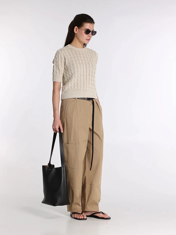 брюки Max Mara MXMBAUTTA цвет бежевый