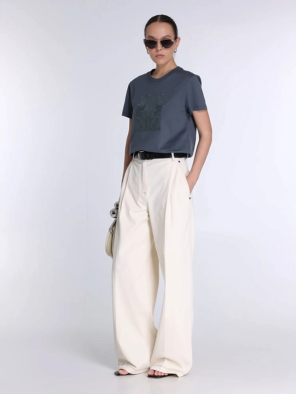футболка Max Mara MXMGIOVANE цвет темно-серый