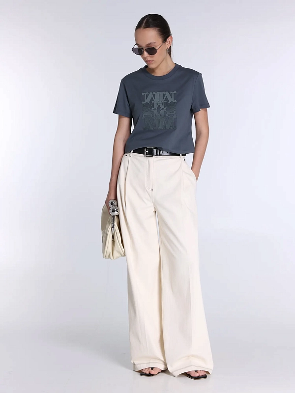 футболка Max Mara MXMGIOVANE цвет темно-серый