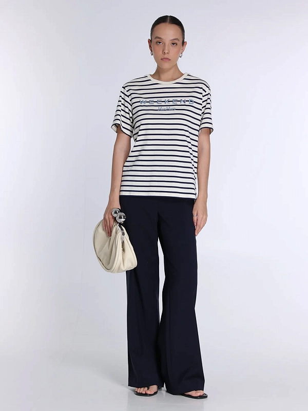 футболка Max Mara Weekend WKDBORA цвет белый, темно-синий