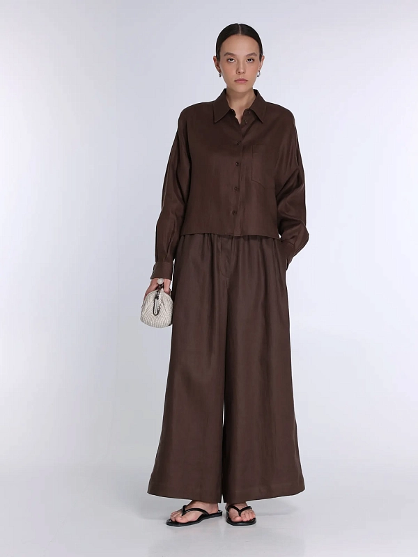 рубашка Max Mara Weekend WKDCAPO цвет шоколадный