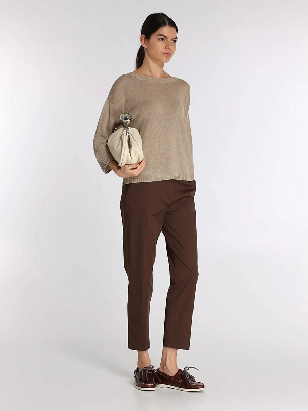 брюки Max Mara Weekend WKDCECCO цвет шоколадный