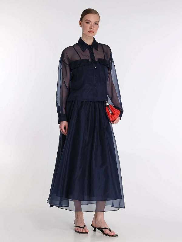 блузка Max Mara Weekend WKDCOLOMBA цвет темно-синий