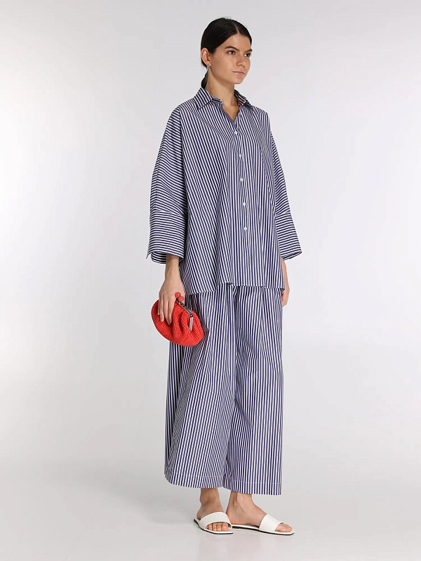 брюки Max Mara Weekend WKDOTTONE цвет белый, синий