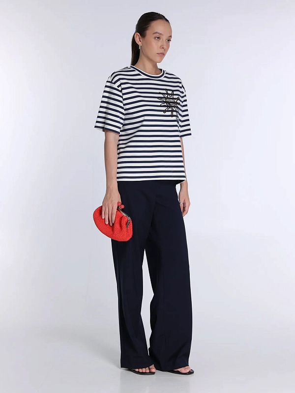 футболка Max Mara Weekend WKDSABATO цвет белый, темно-синий