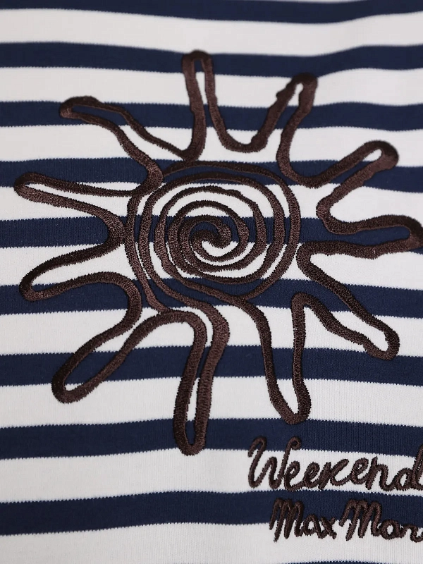 футболка Max Mara Weekend WKDSABATO цвет белый, темно-синий