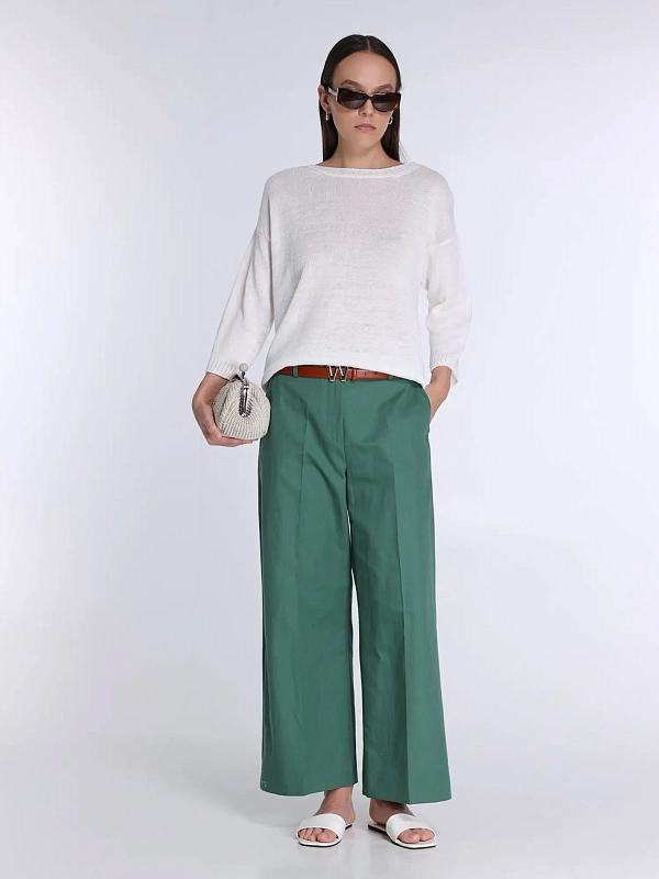брюки Max Mara Weekend WKDZIRCONE цвет зеленый