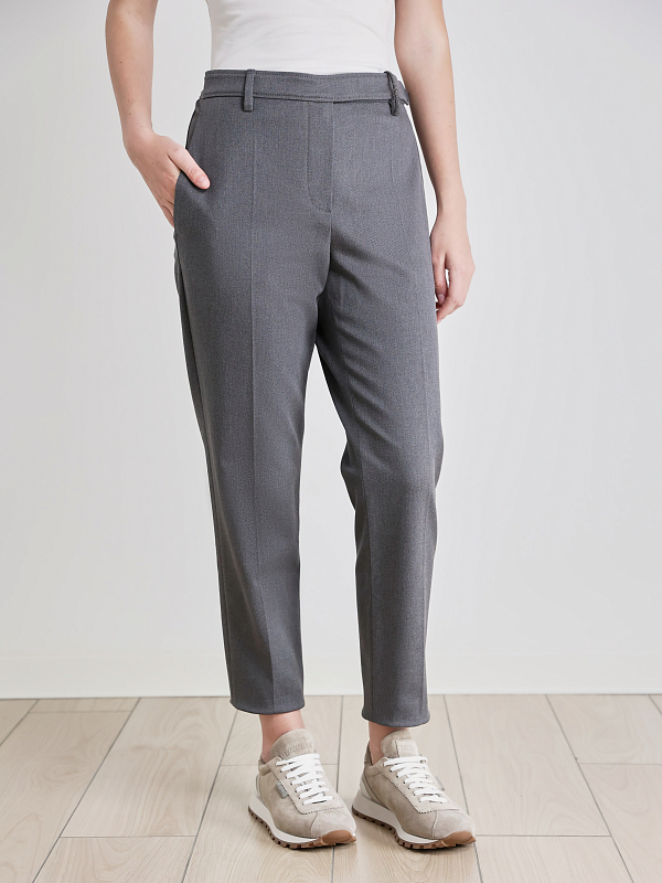 брюки Brunello Cucinelli MA126P6572 цвет серый