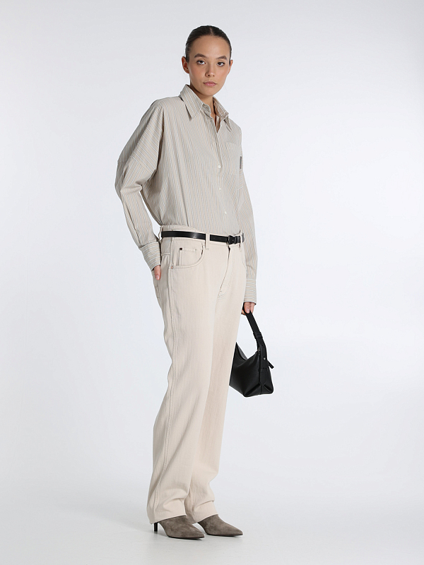 джинсы Brunello Cucinelli MP93PP5596 цвет бежевый