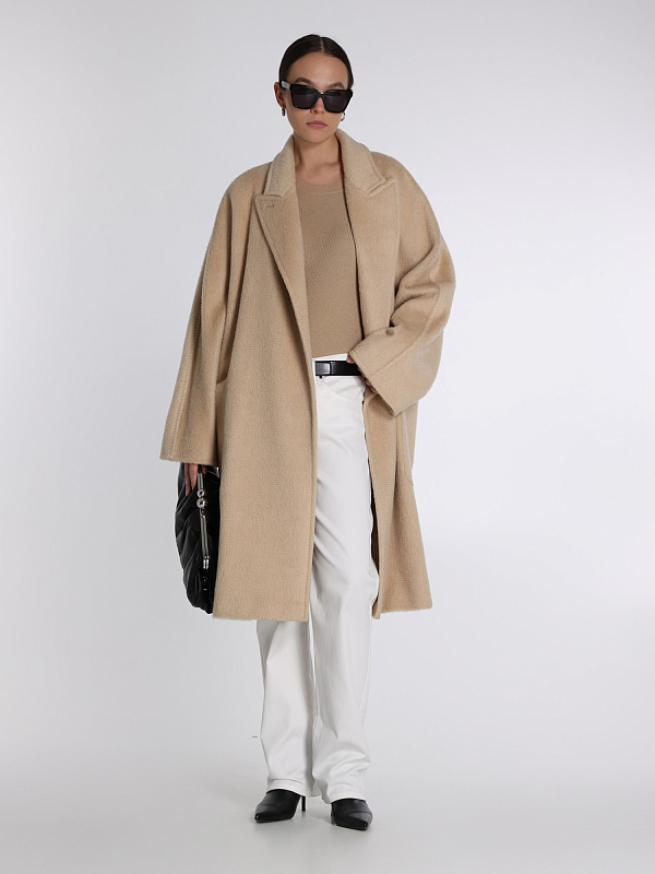 пальто Max Mara CRINE цвет молочный