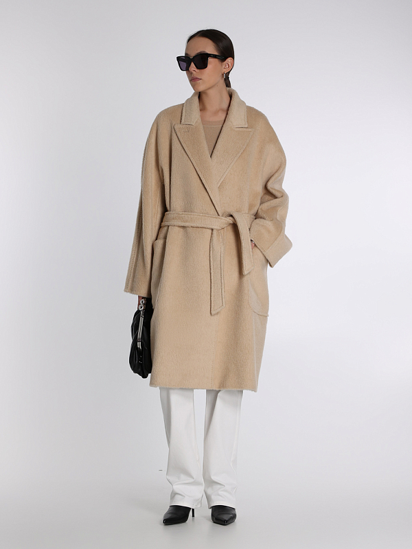 пальто Max Mara CRINE цвет молочный