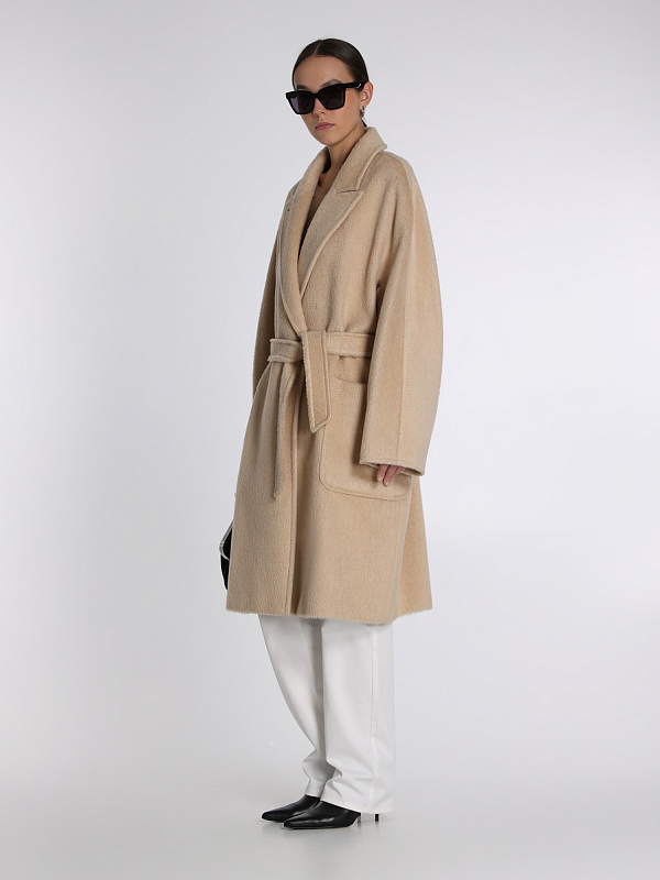 пальто Max Mara CRINE цвет молочный