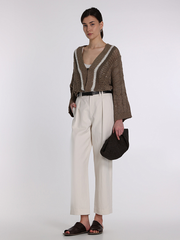 кардиган Brunello Cucinelli MCK386706 цвет коричневый