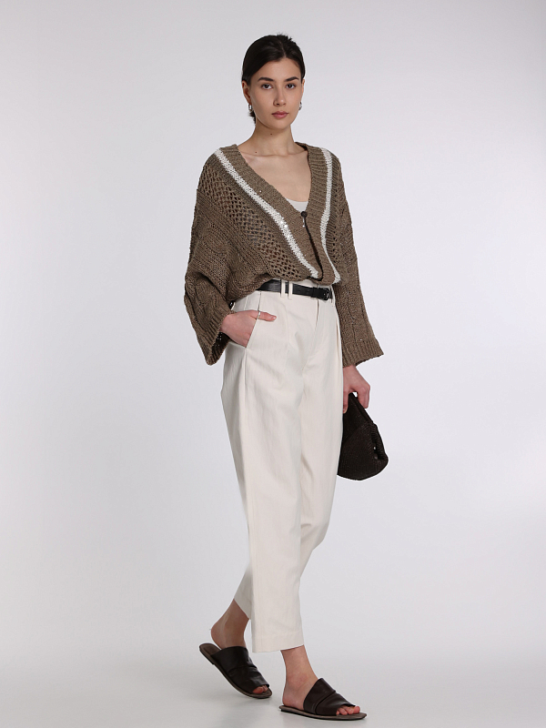 кардиган Brunello Cucinelli MCK386706 цвет коричневый