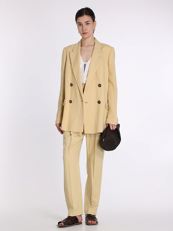 брюки Brunello Cucinelli MH126P7916 цвет бежево-желтый
