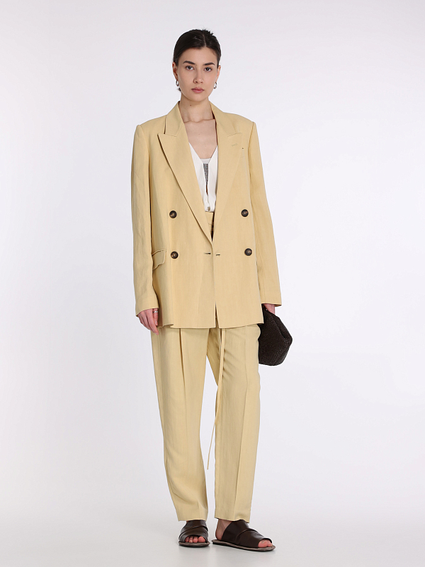 брюки Brunello Cucinelli MH126P7916 цвет бежево-желтый