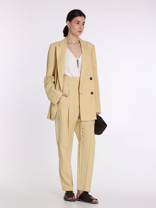 брюки Brunello Cucinelli MH126P7916 цвет бежево-желтый