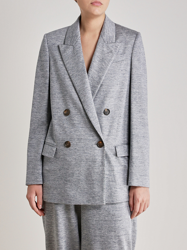 жакет Brunello Cucinelli MH9852295 цвет светло-серый
