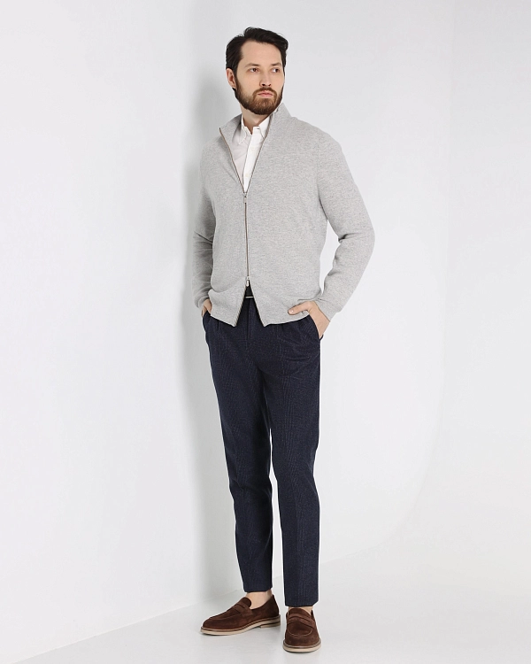 кардиган Brunello Cucinelli M2200106 цвет светло-серый