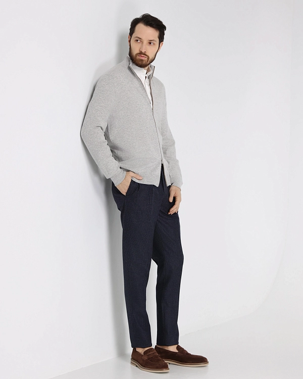 кардиган Brunello Cucinelli M2200106 цвет светло-серый