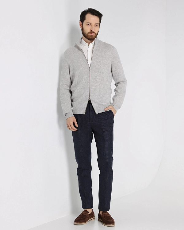 кардиган Brunello Cucinelli M2200106 цвет светло-серый