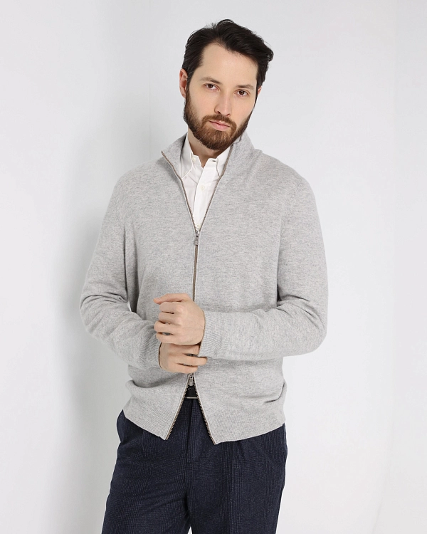 кардиган Brunello Cucinelli M2200106 цвет светло-серый