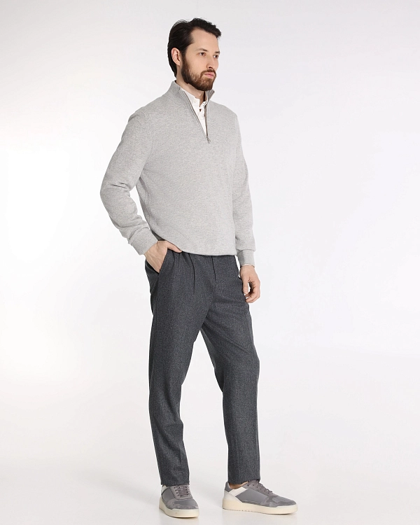 джемпер поло Brunello Cucinelli M2200124 цвет светло-серый