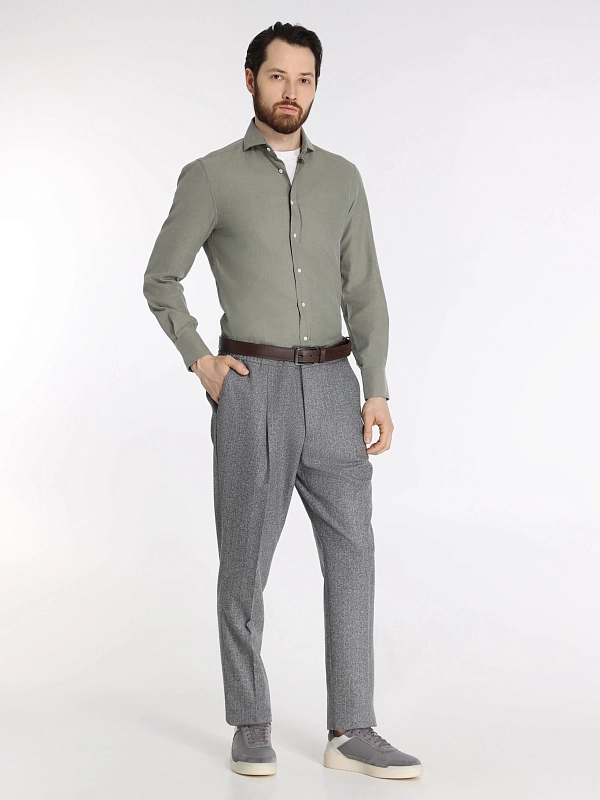 брюки на кулиске Brunello Cucinelli ME258E1740 цвет серый