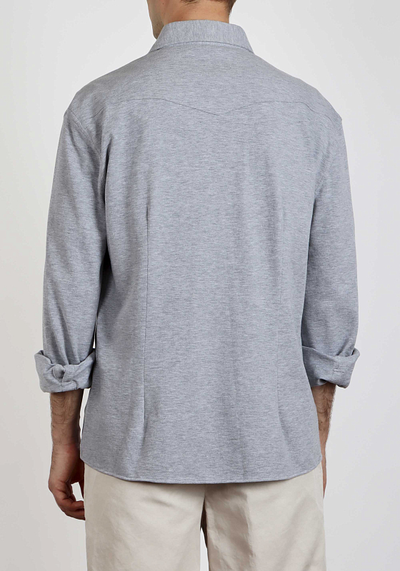 рубашка трикотажная Brunello Cucinelli M0T636666 цвет серый