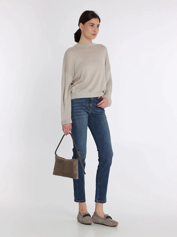 джинсы Brunello Cucinelli MB065P5679 цвет темно-синий