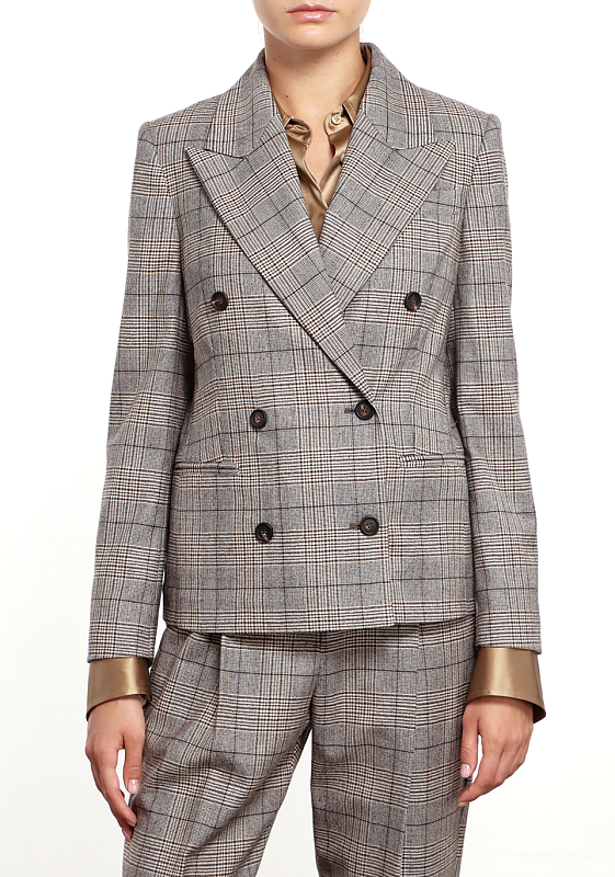 костюм Brunello Cucinelli MD5372386-MD537P8422 цвет бежево-коричневый клетка