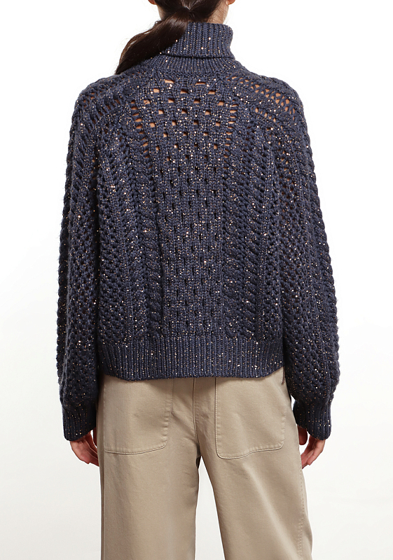 свитер Brunello Cucinelli MPA361103 цвет синий