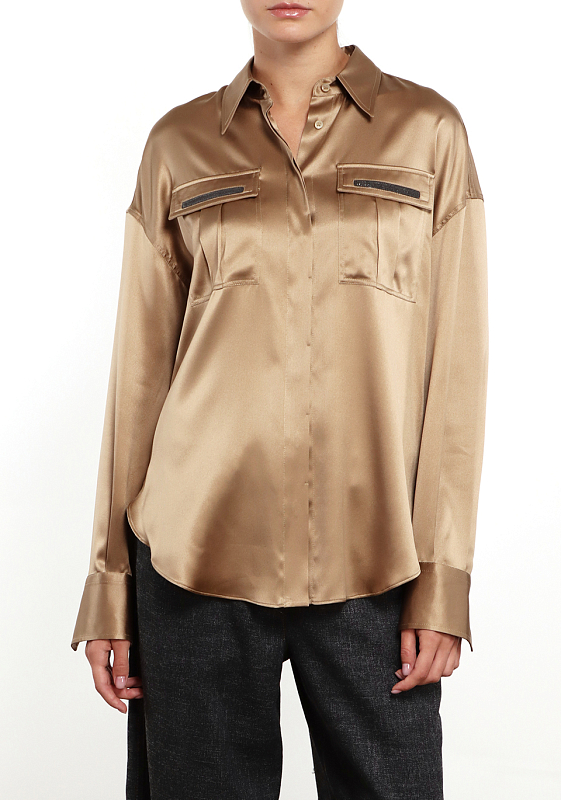 блузка Brunello Cucinelli MPC59MV816 цвет коричневый