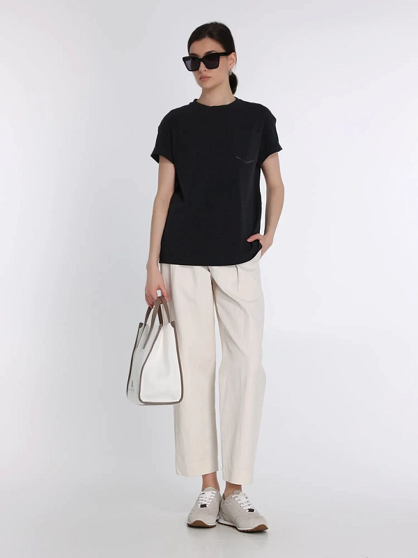 футболка Brunello Cucinelli MPT18BD400 цвет антрацит