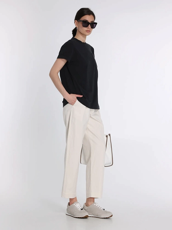 футболка Brunello Cucinelli MPT18BD400 цвет антрацит