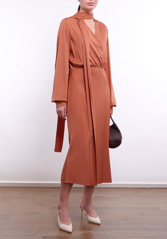 платье Max Mara DISEGNO цвет терракот