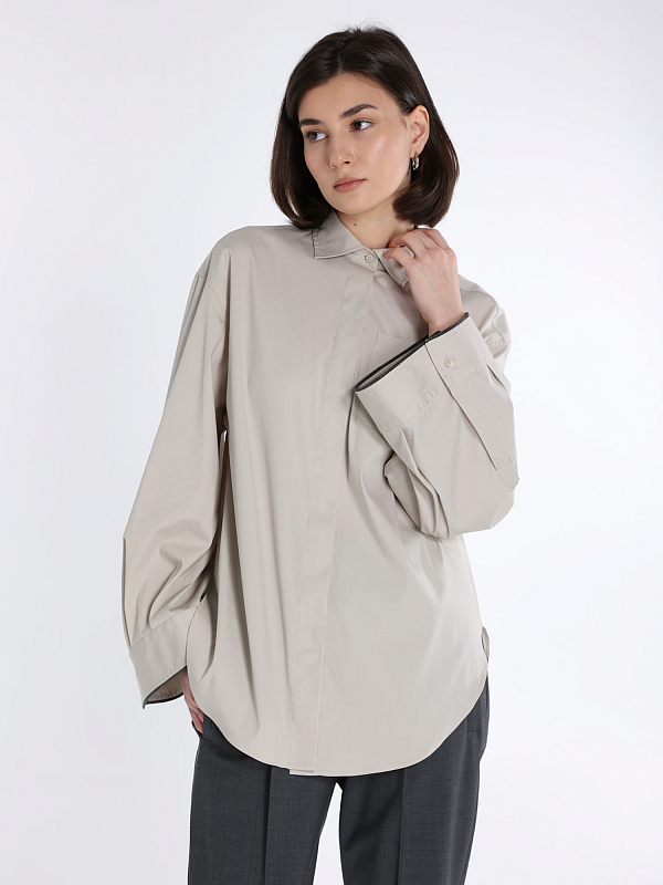 рубашка Brunello Cucinelli M0091MK956 цвет жемчуг