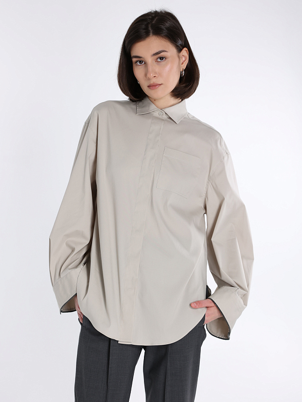 рубашка Brunello Cucinelli M0091MK956 цвет жемчуг