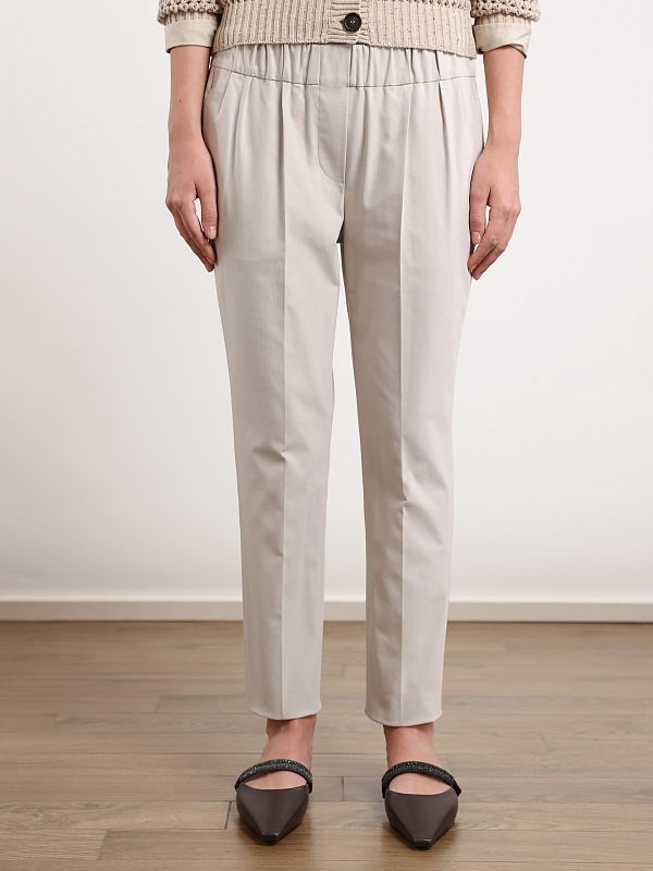брюки Brunello Cucinelli M0F70P1673 цвет бежевый
