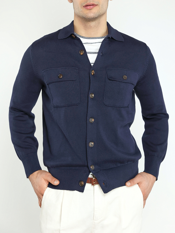 кардиган Brunello Cucinelli M28703806 цвет синий