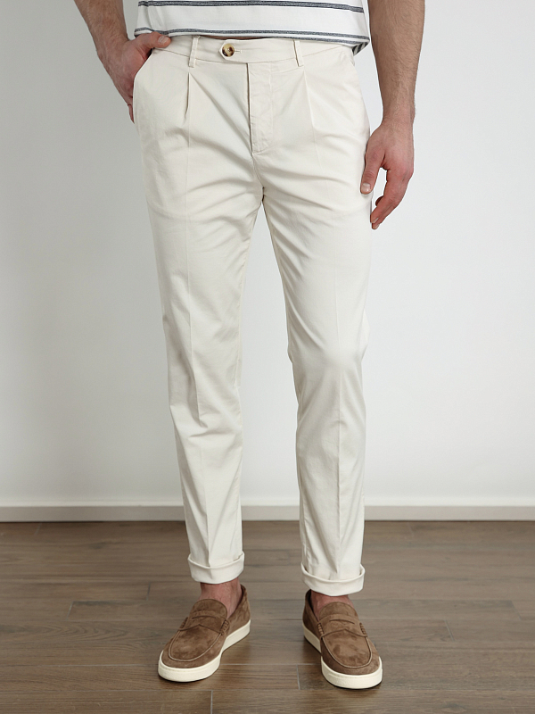 брюки Brunello Cucinelli M289LE1450 цвет белый