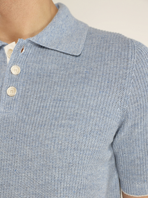 поло Brunello Cucinelli M2L707705 цвет голубой