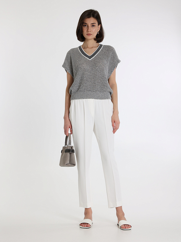 брюки Brunello Cucinelli MA029B1202 цвет белый