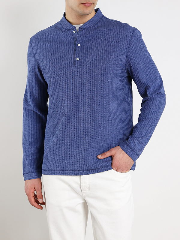 лонгслив Brunello Cucinelli MW8321365 цвет синий