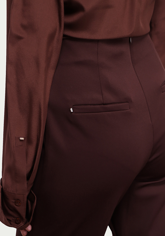 брюки Max Mara OLEA цвет темно-коричневый