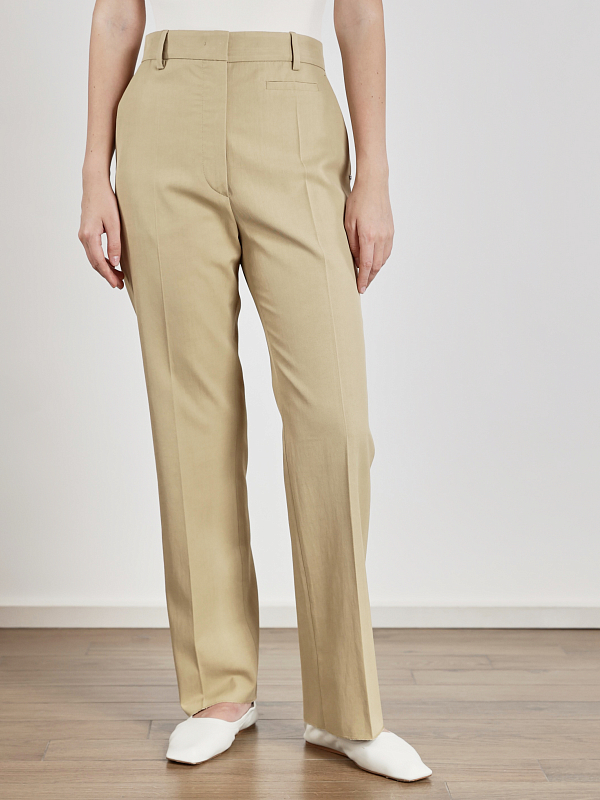 брюки Max Mara PALMIZI цвет бежевый